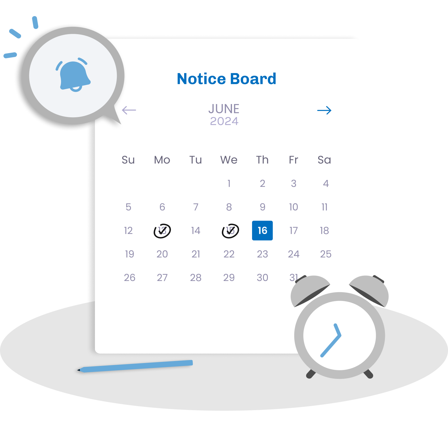 Notice Board calendar
